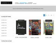 Tablet Screenshot of lumiere-et-vie.fr